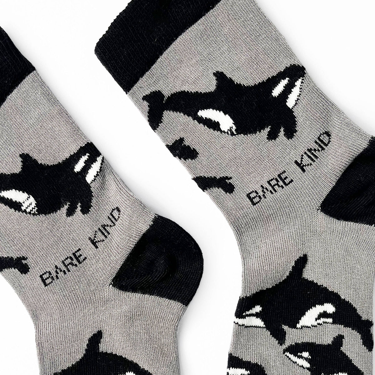 Bare Kind Kids Bamboo Socks - Grey Orca