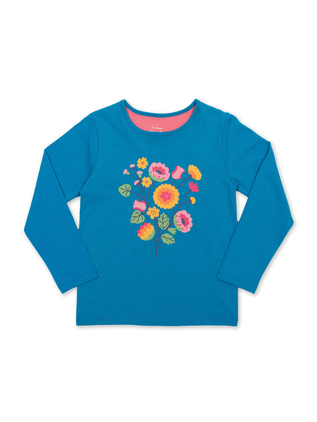 Kite Folk Floral Long Sleeve T-shirt - Blue