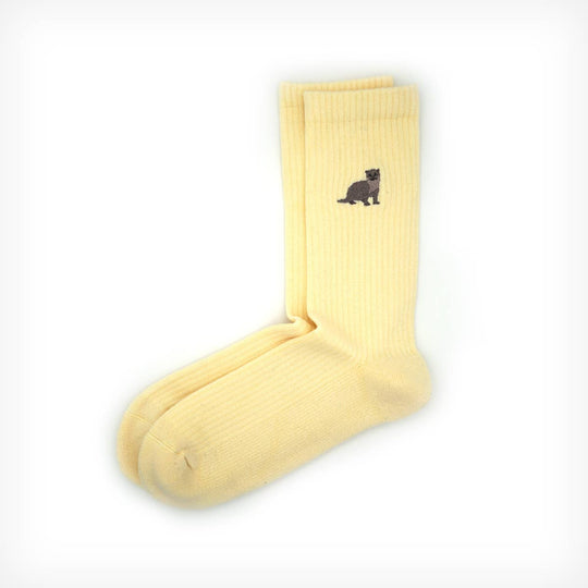 Bare Kind Adult Bamboo Ribbed Socks - Yellow Otter - Adult 7-11