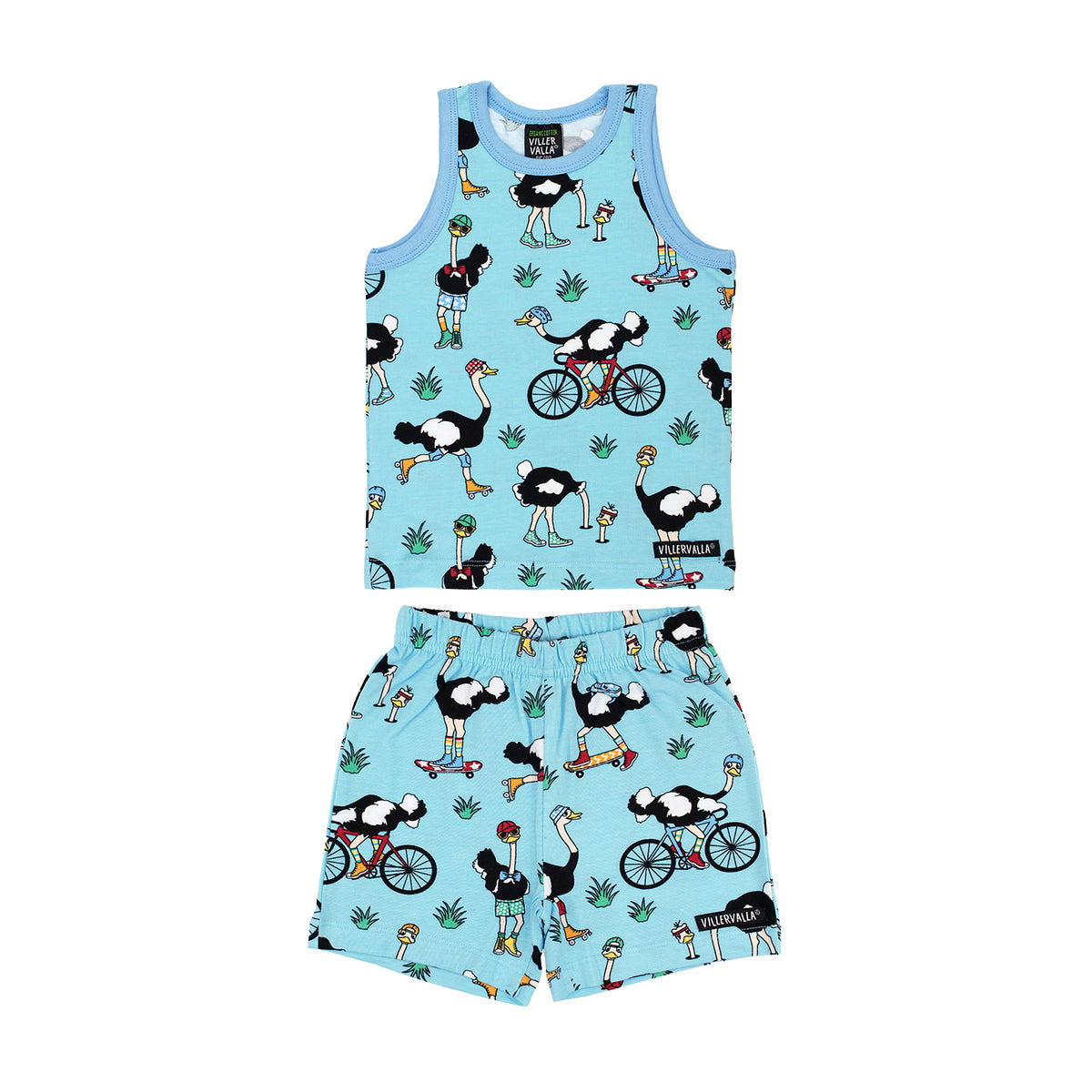 Villervalla Tank Top & Shorts Set - Ostrich Light Bay
