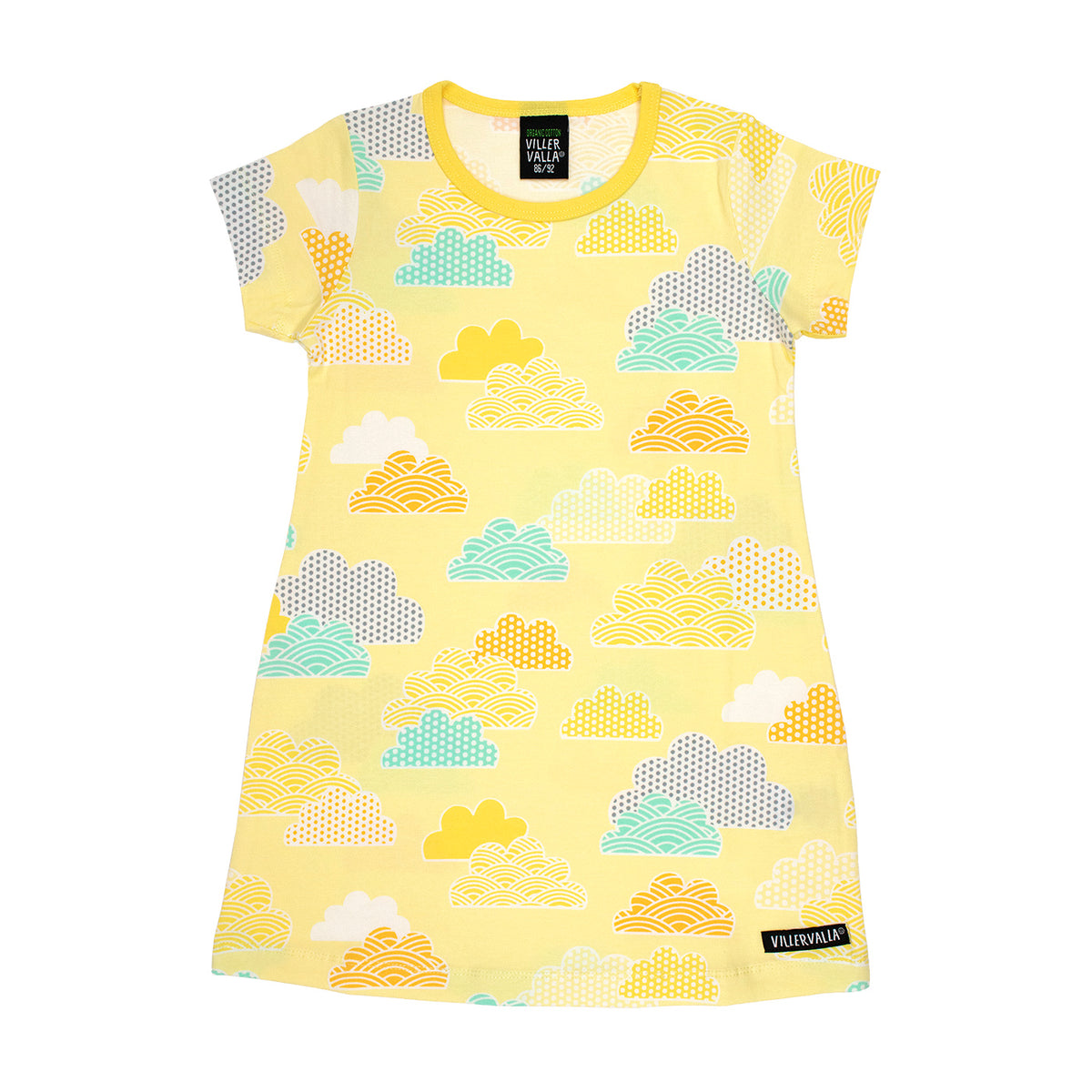 Villervalla Dress Short Sleeve - Cloud Light Lemon
