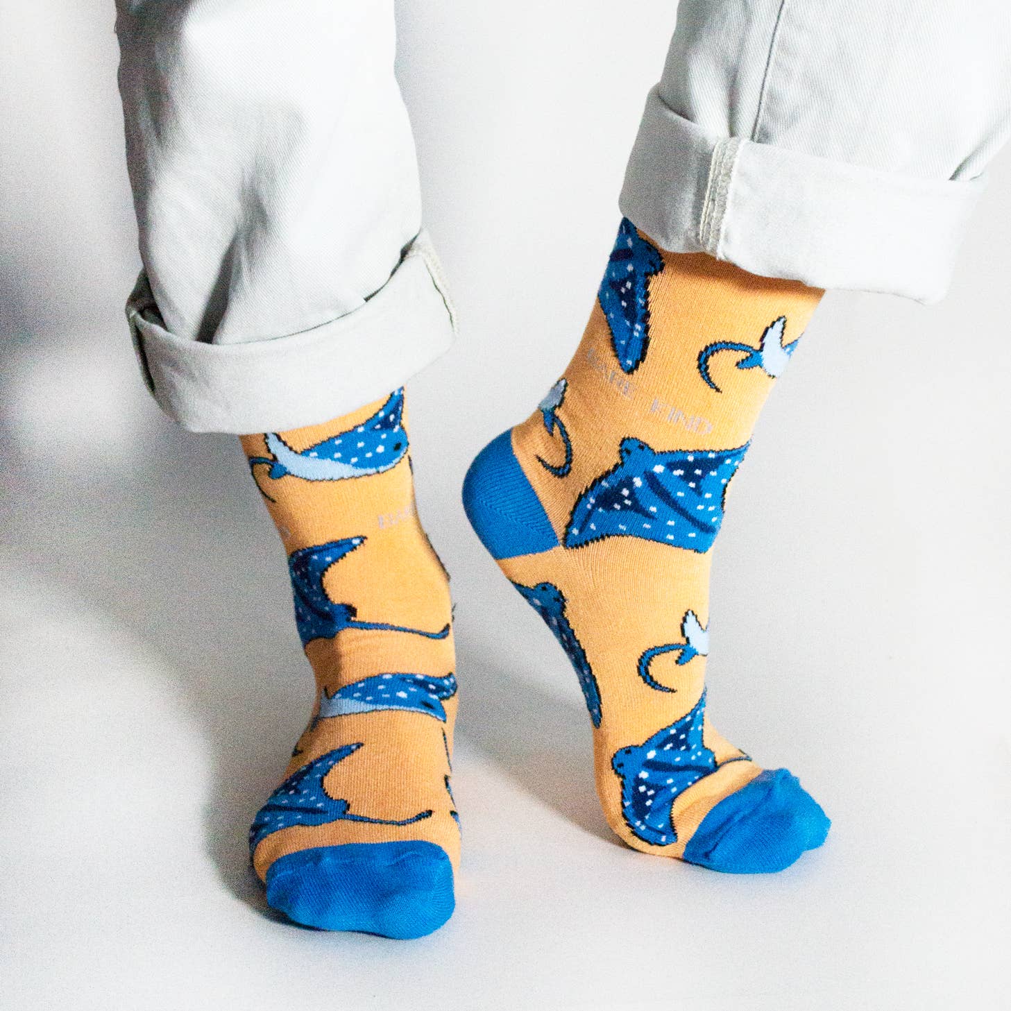 Ocean Socks: Rays / Single Pair / UK Adult 7-11