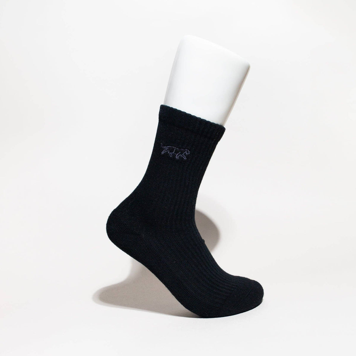 Bare Kind Adult Bamboo Ribbed Socks - Black Panthers - Adult 4-7