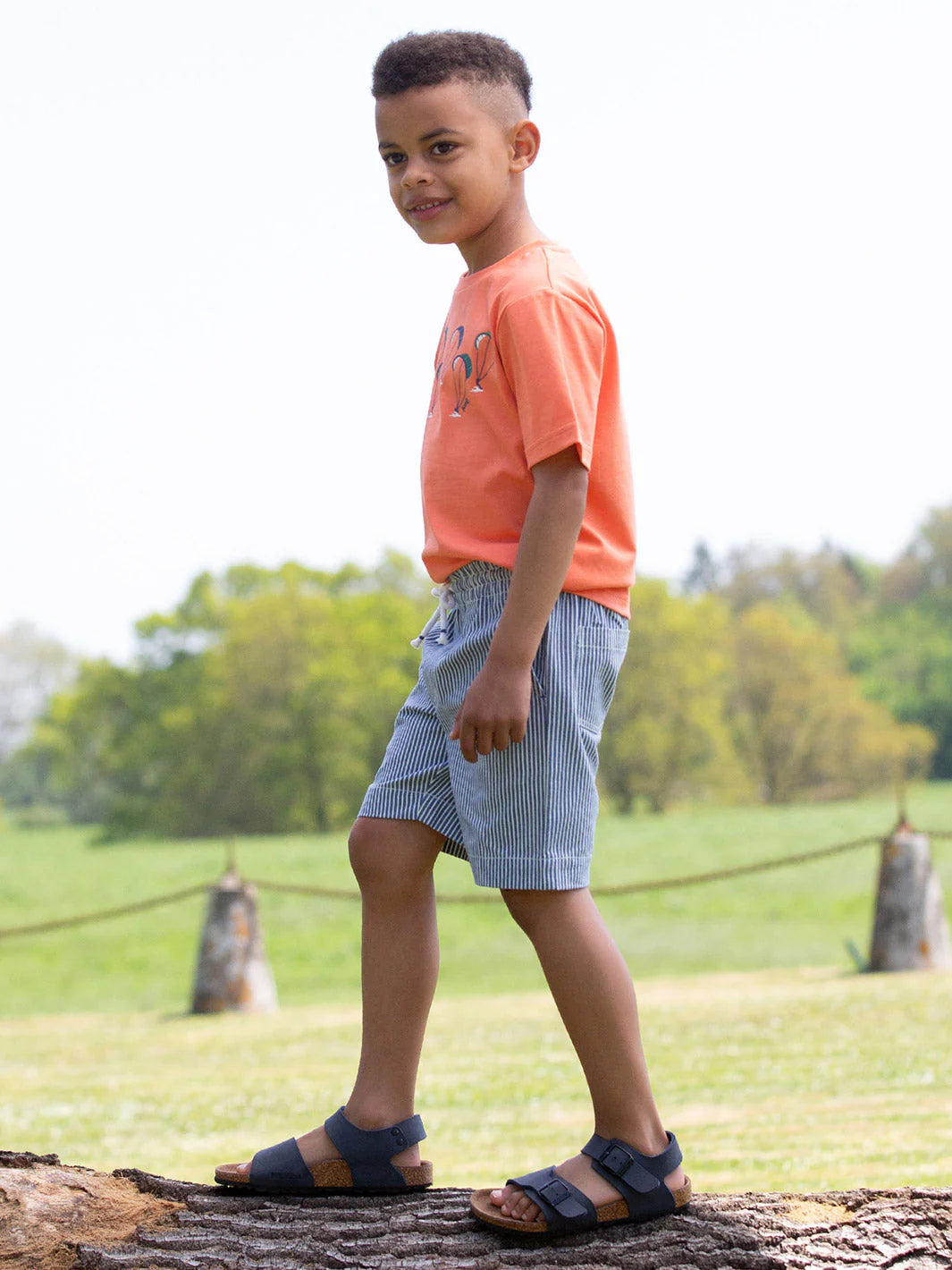 Kite T-Shirt Short Sleeve - Kite Surfer Orange