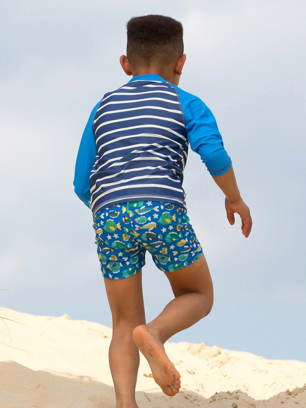 Kite Rash Vest - Stripy Blue/Navy