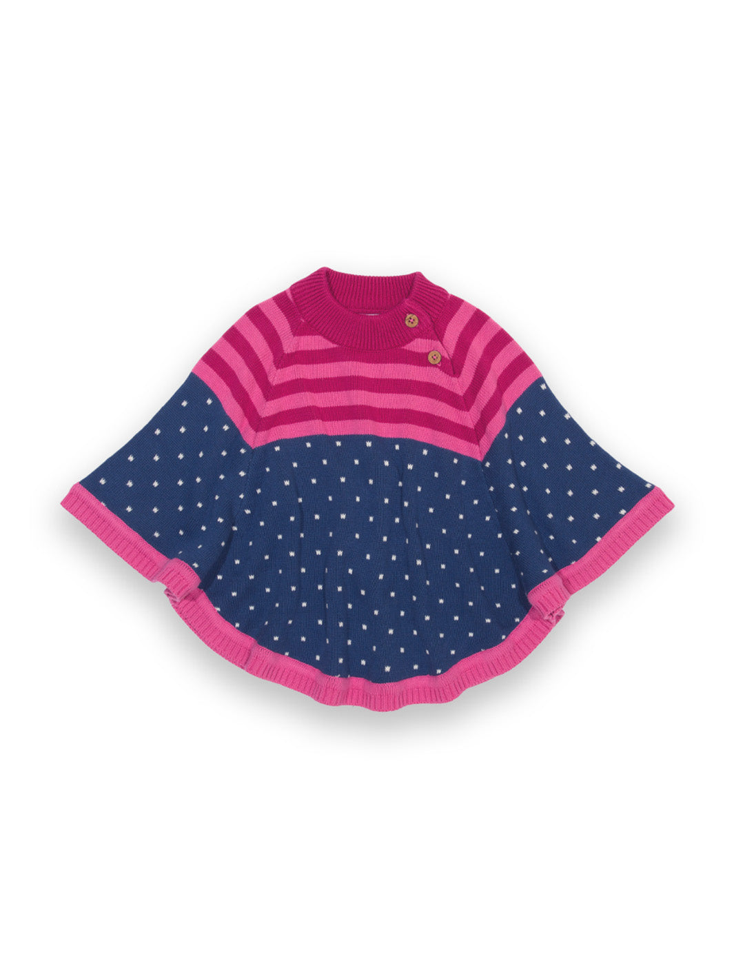 Kite Berry Blush Poncho - Navy