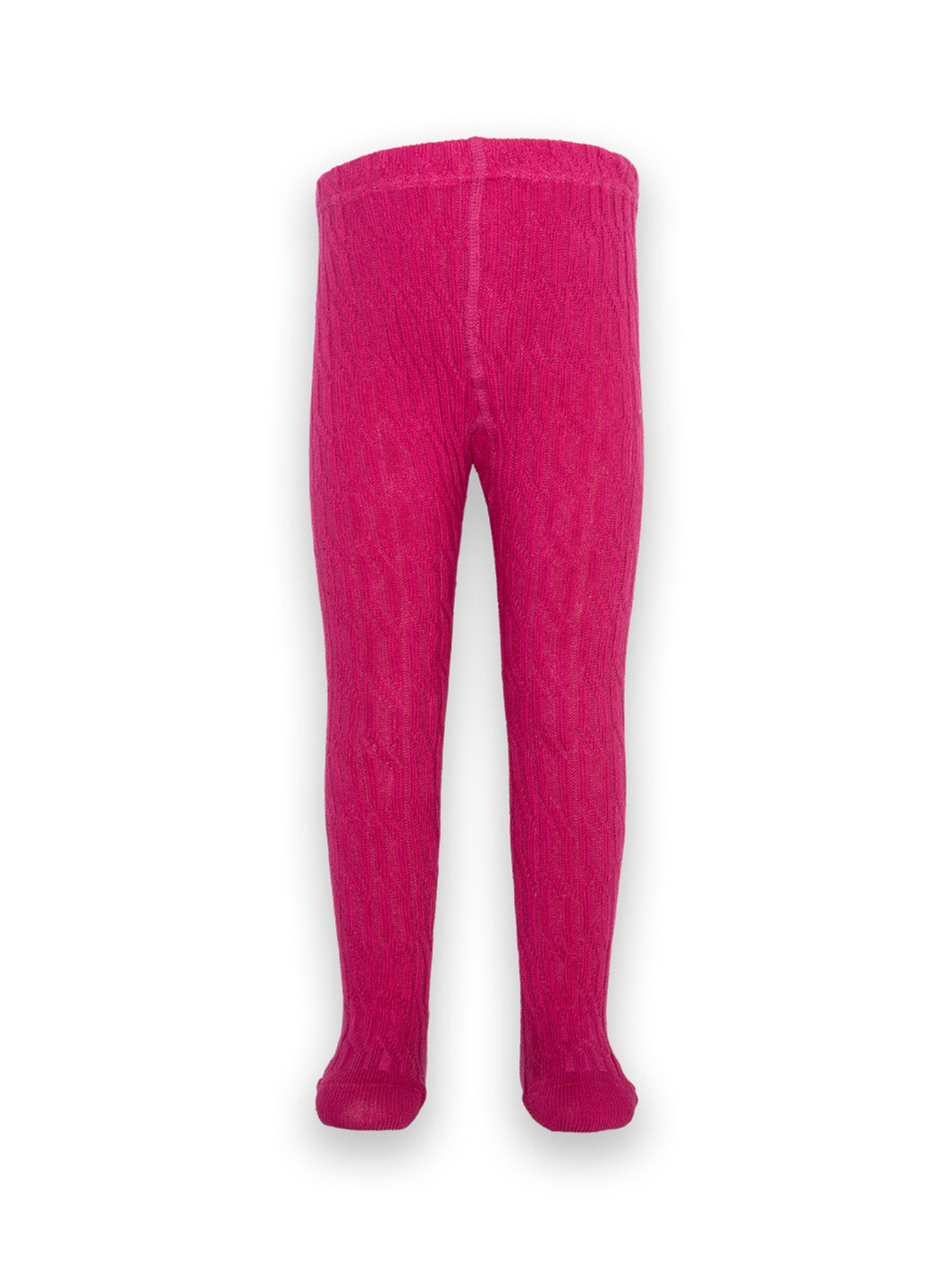 Kite Cable Tights in Berry Pink in gentle organic cotton at The Thrifty Stork