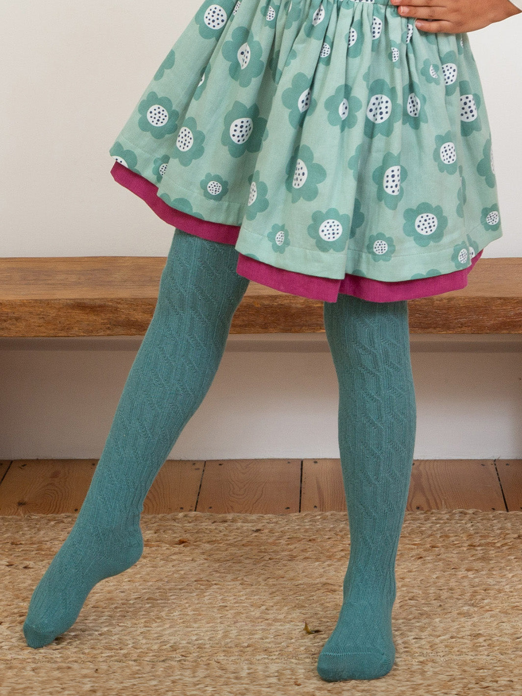 Kite Cable Tights - Spruce Green