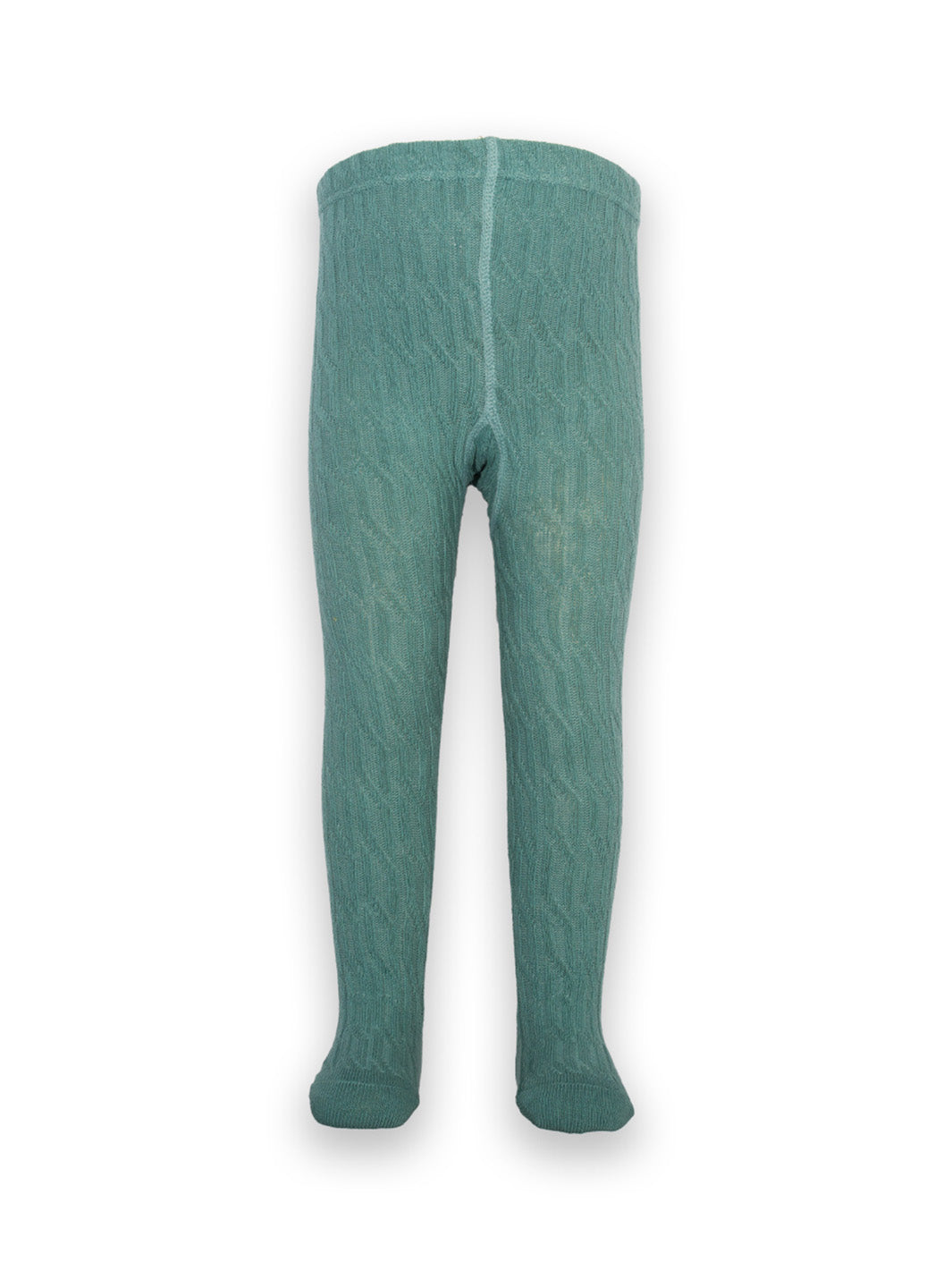 Kite Cable Tights in Spruce Green in gentle organic cotton at The Thrifty Stork