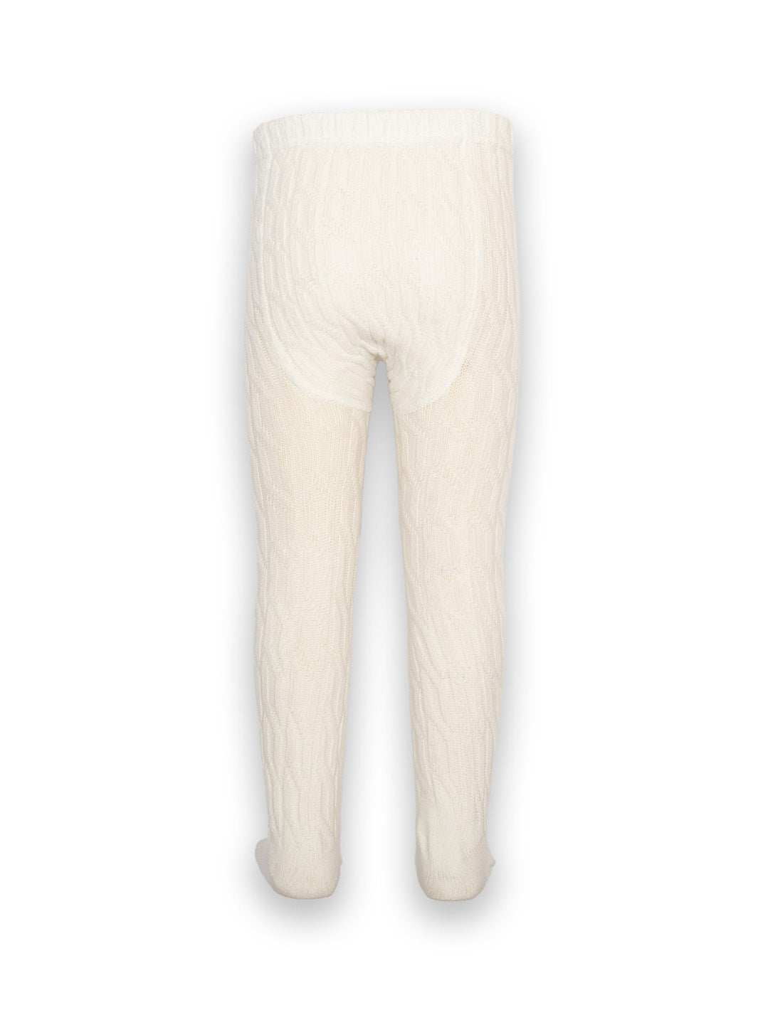 Kite Cable Tights in cream made from soft organic cotton at The Thrifty Stork