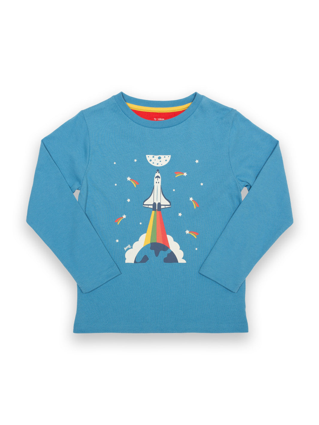 Kite T-Shirt Long Sleeve - Rainbow Rocket Blue
