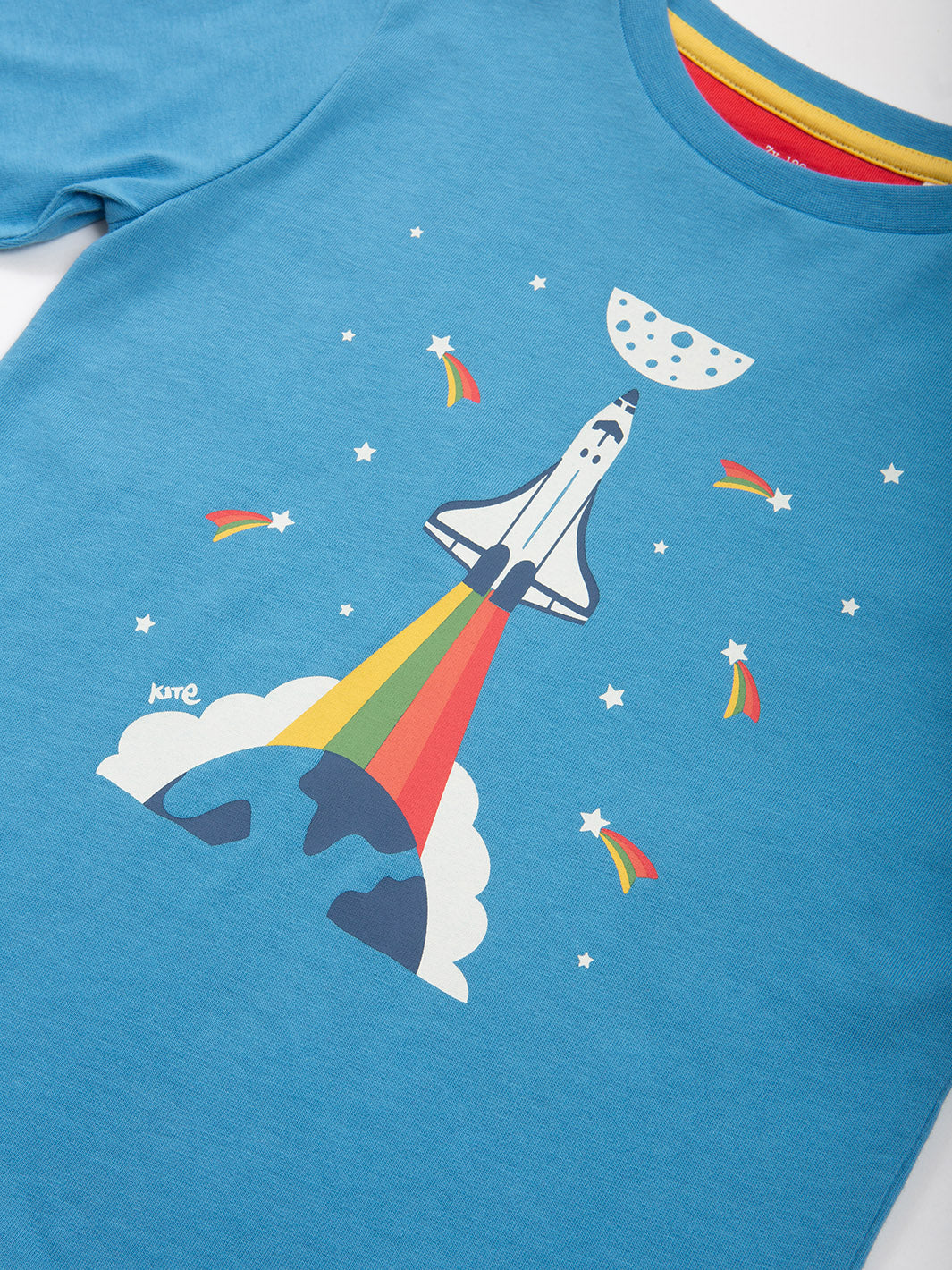 Kite T-Shirt Long Sleeve - Rainbow Rocket Blue
