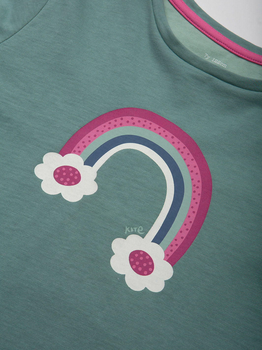 Kite T-Shirt Long Sleeve - Rainbow Bloom Green