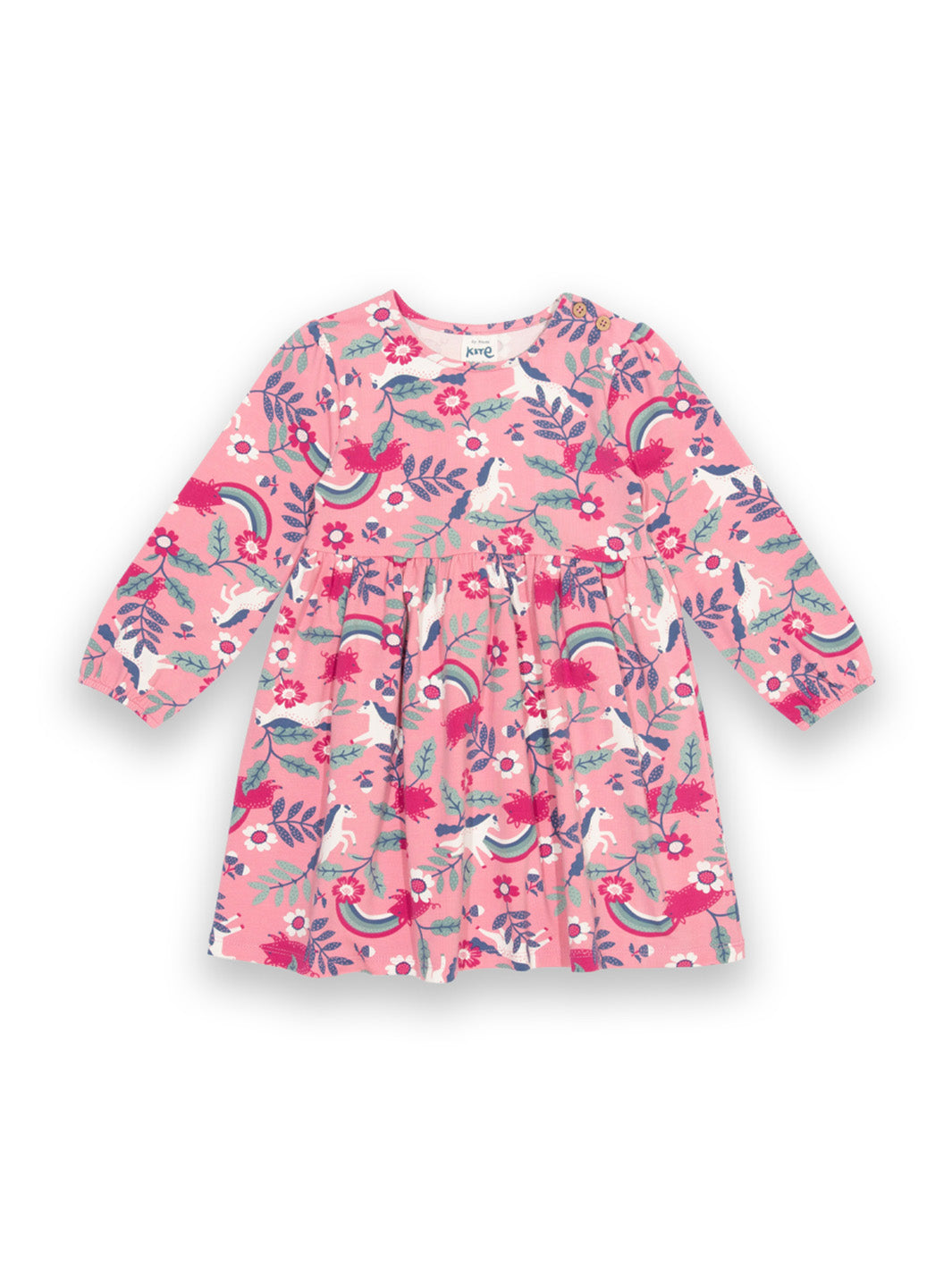 Kite Dress Long Sleeve - Pig Pannage Pink
