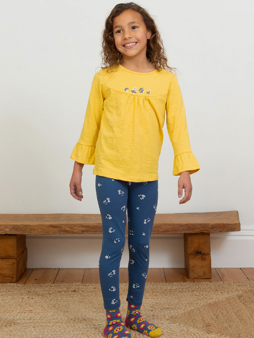 Kite Top Long Sleeve - Forage Floral Yellow