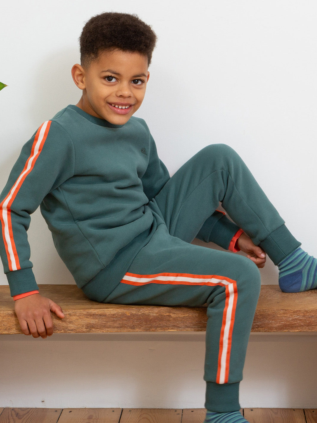 Kite Joggers - Side Stripe Pine Green