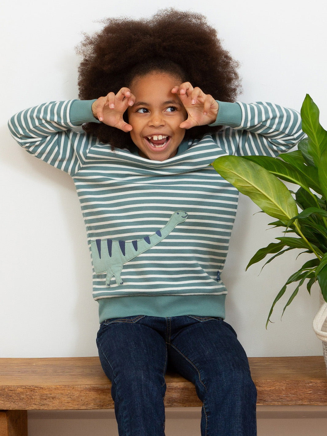 Kite Sweatshirt - Dippy Dino Green