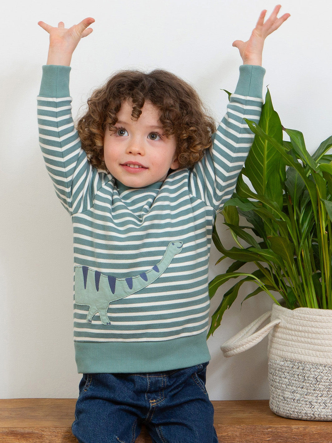 Kite Sweatshirt - Dippy Dino Green
