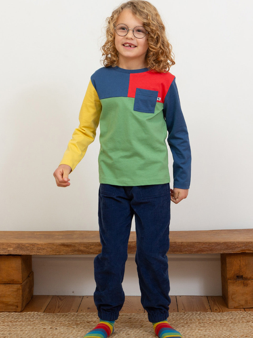 Kite T-Shirt Long Sleeve - Colour Block Multi