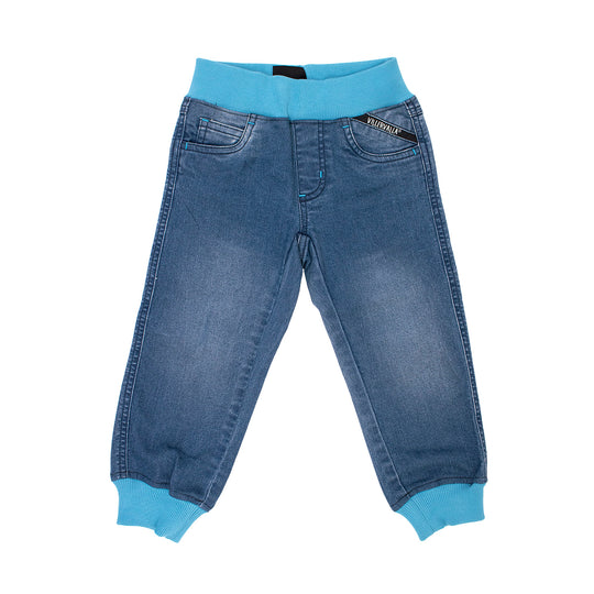 Villervalla Relaxed Jeans Cuff Stretch Denim - Indigo Wash/Sky