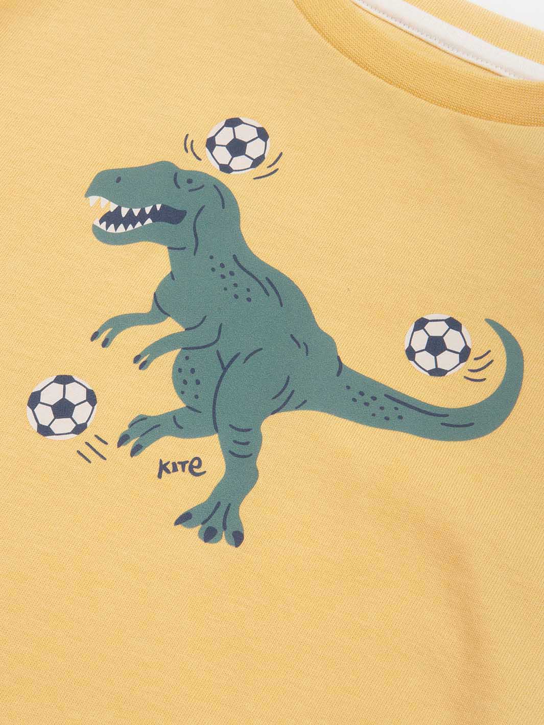 Kite T-Shirt Short Sleeve - T-Rex Tricks Yellow