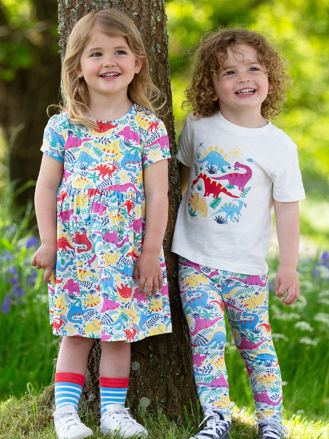 Kite Dress Short Sleeve - Dino Day Multi