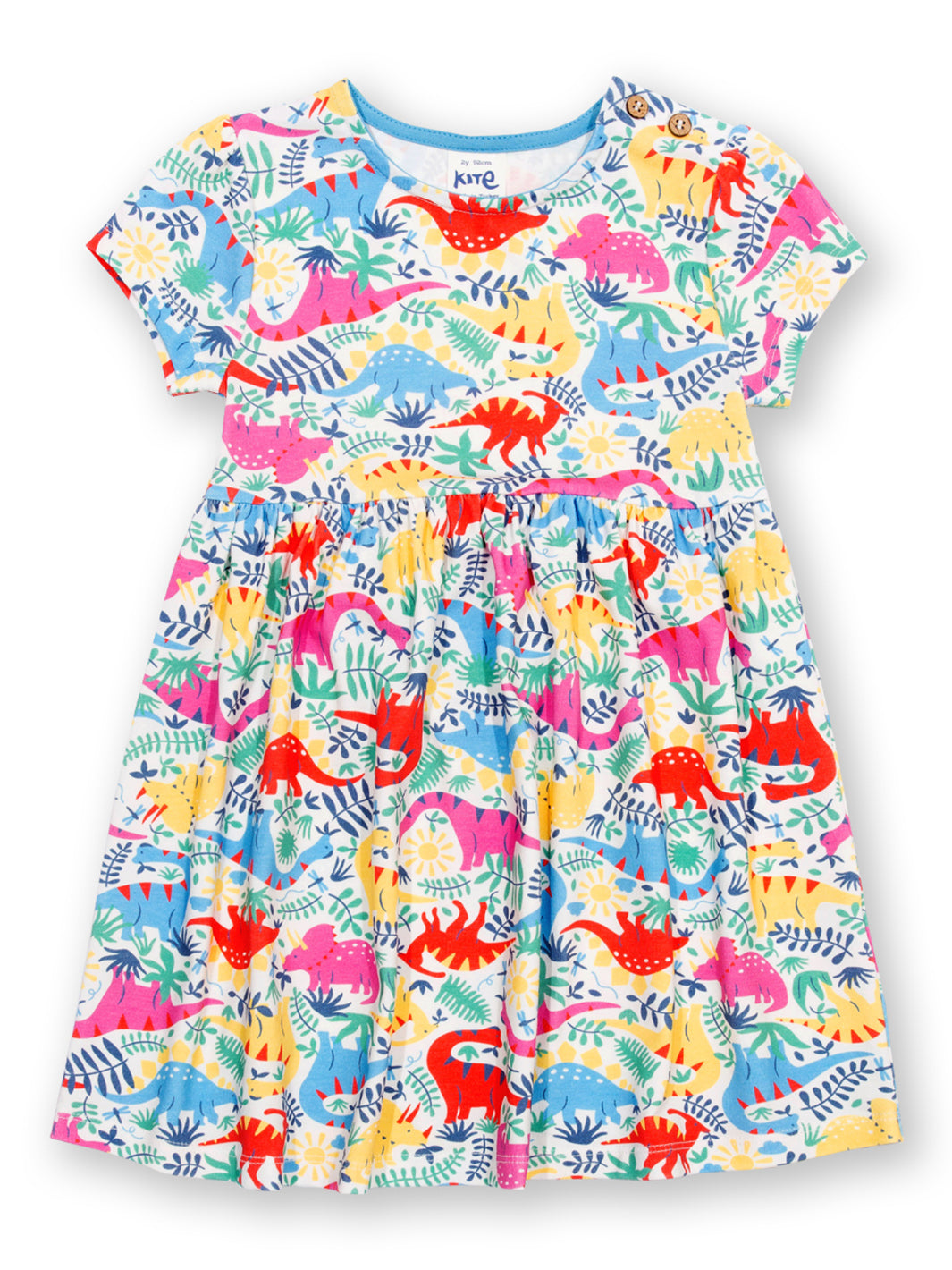 Kite Dress Short Sleeve - Dino Day Multi
