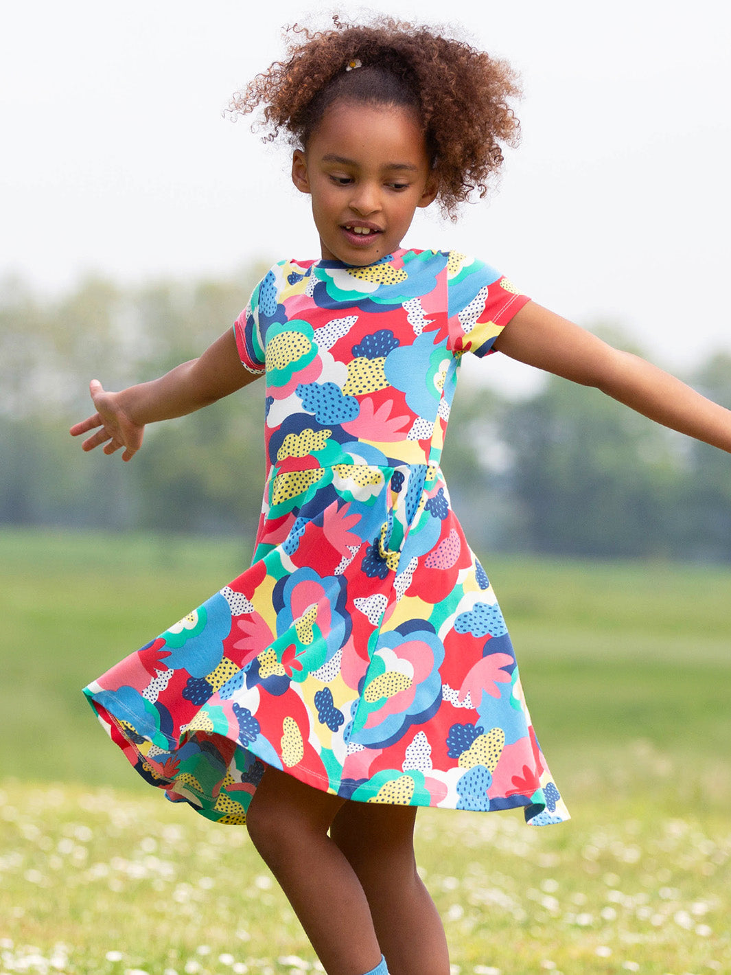 Kite Skater Dress Short Sleeve - Super Doodle Multi