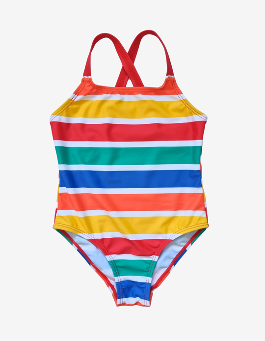 Toby Tiger Organic Swimsuit - Happy Stripe