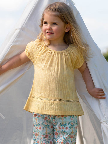 Kite Together Blouse Sand - Yellow