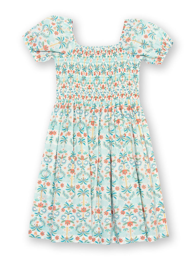 Kite Shirred Dress Short Sleeve - Ele Oasis Multi