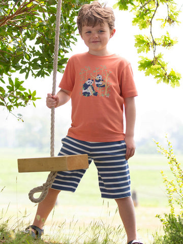 Kite T-Shirt Short Sleeve - Panda Pals Orange