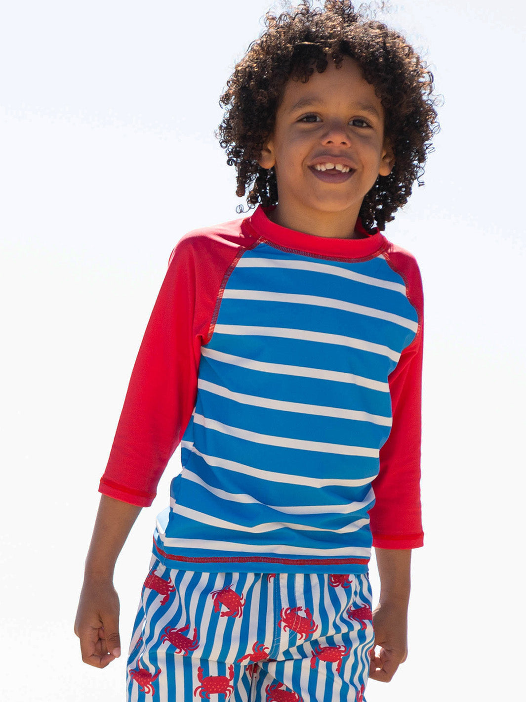 Kite Rash Vest - Stripy Blue/Red