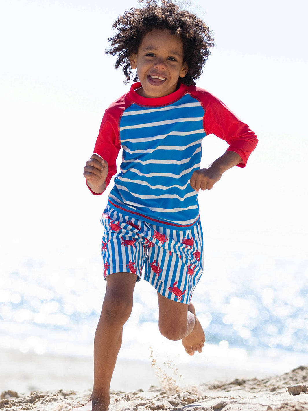 Kite Rash Vest - Stripy Blue/Red