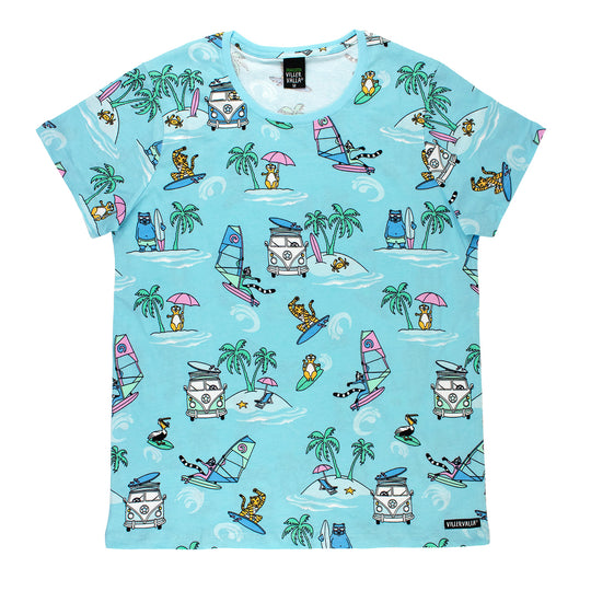 Villervalla Adult Short Sleeve T-Shirt Surf Pool