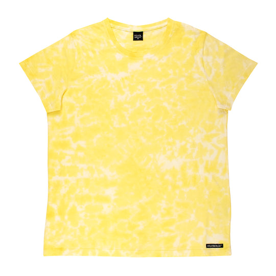 Villervalla Tie Dye Adult T-Shirt Short Sleeve - Lemon