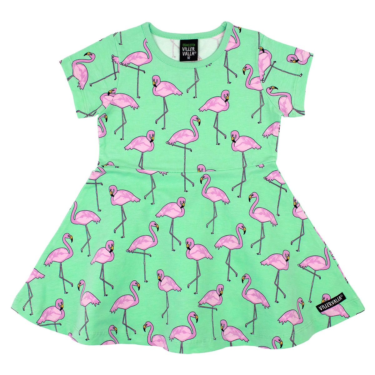 Villervalla Dress Half Circle Short Sleeve - Flamingo