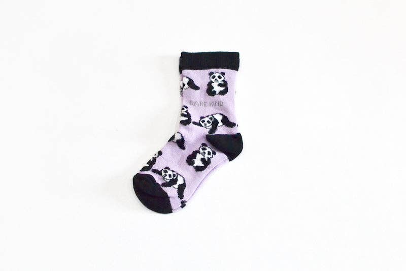 Bare Kind Kids Bamboo Socks - Lilac Panda - Age 6-8 Years / Kids 9-12