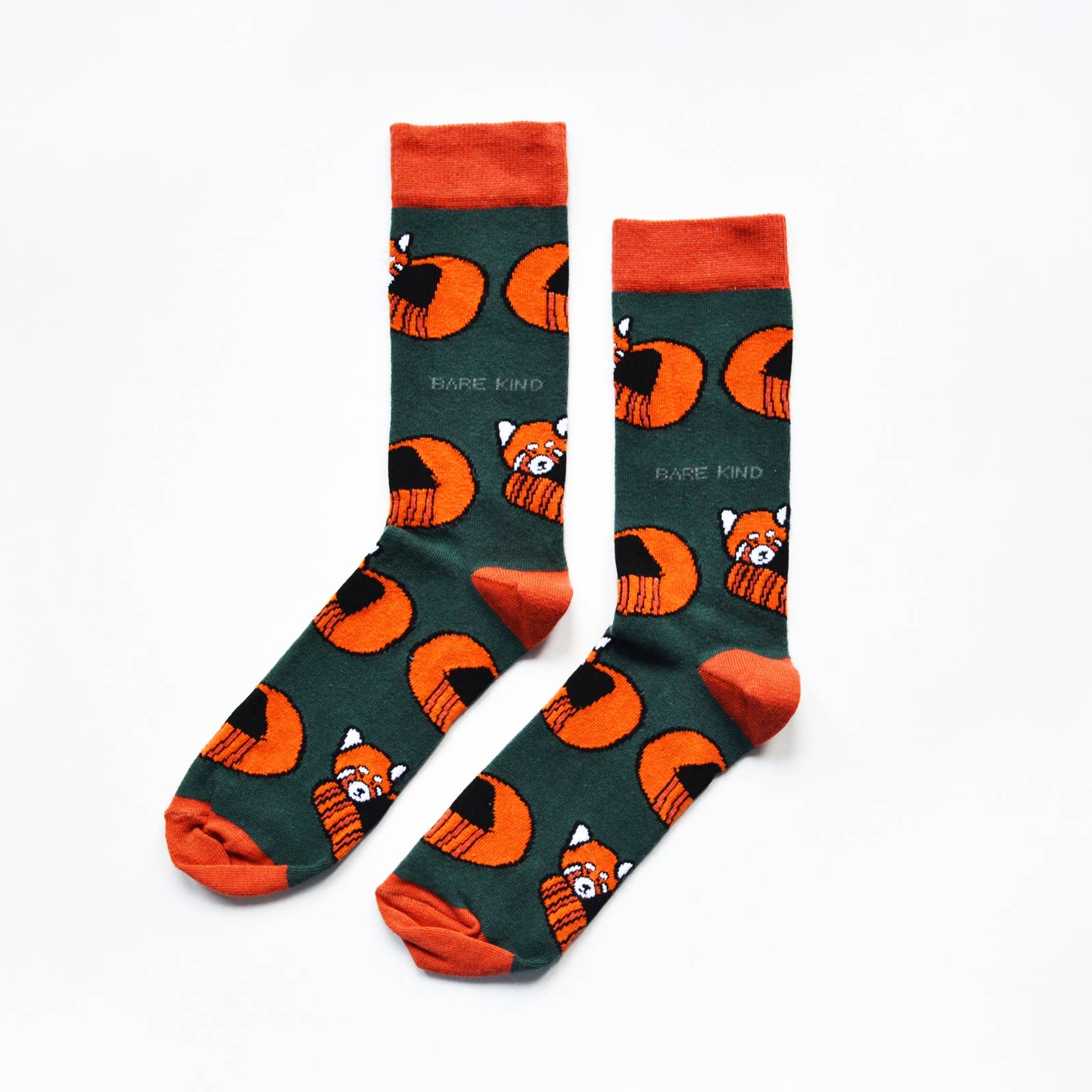 Green Socks: Red Pandas / Single Pair / UK Adult 4-7