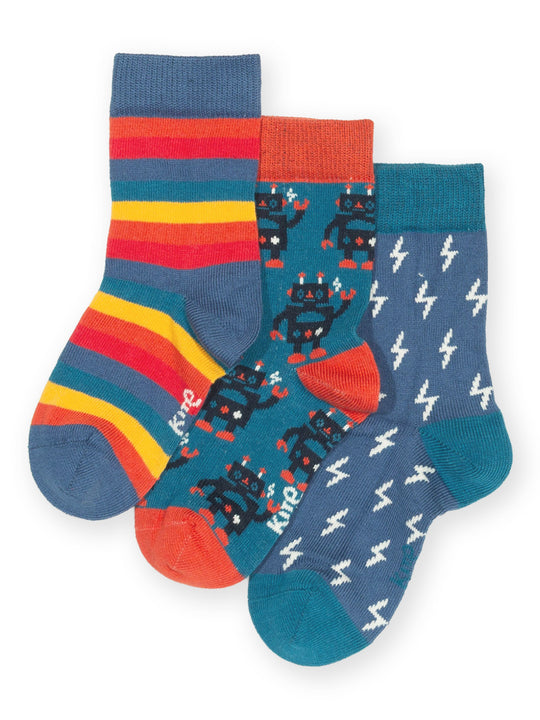 Kite Socks - Rob The Bot (GOTS) (3 Pack)