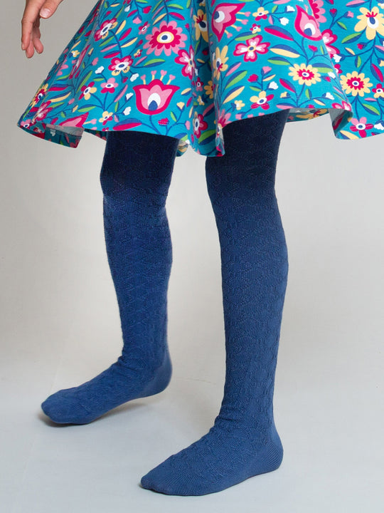 Kite Cable Tights - Navy (GOTS)