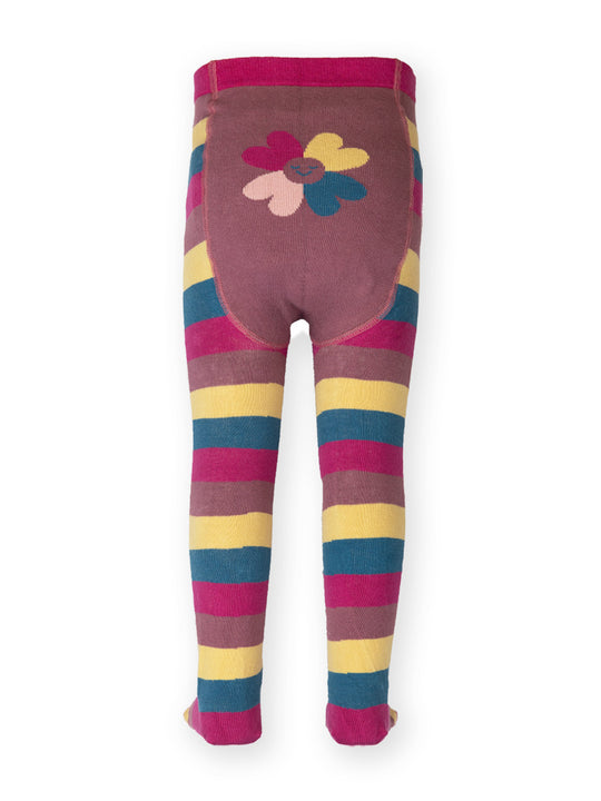 Kite Stripy Tights - Heather (GOTS)