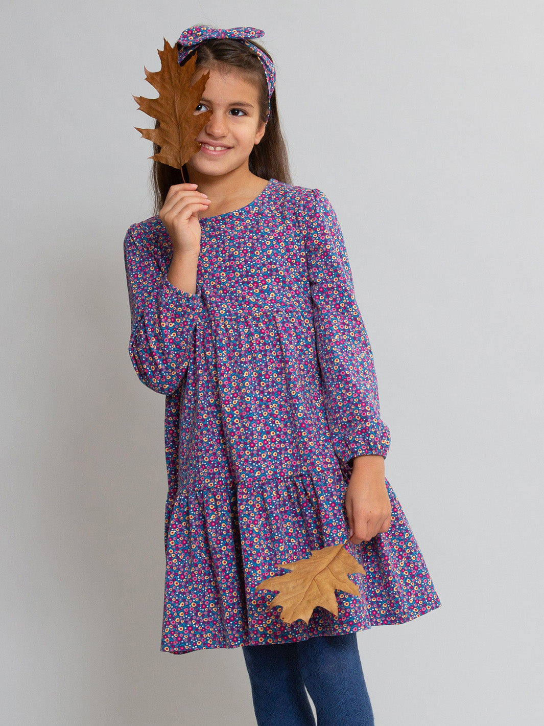 Kite Ditsy Dress - Berry (GOTS)