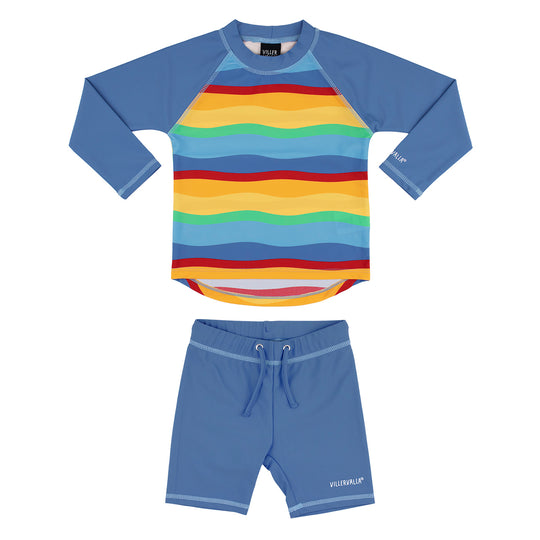 Villervalla UV Set Rash Vest and Shorts - Ocean/Nautic