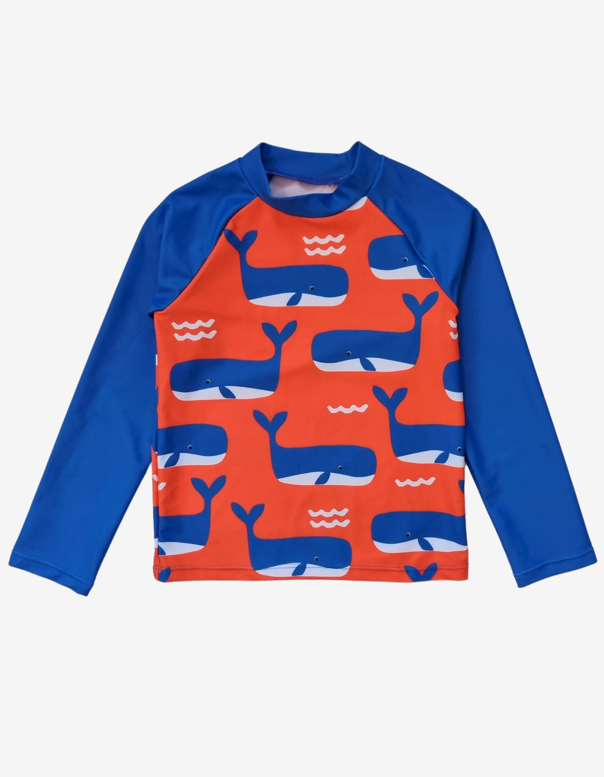Toby Tiger Organic Rash Vest - Whale Waves
