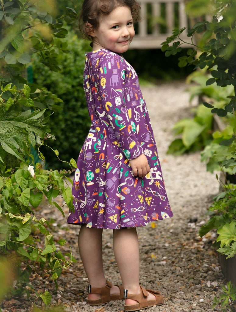 Piccalilly Skater Dress Long Sleeve - Science