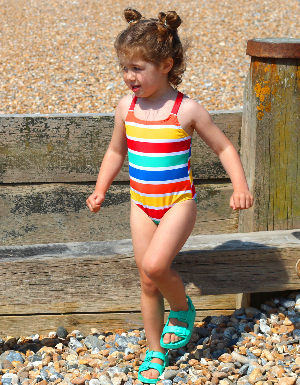 Toby Tiger Organic Swimsuit - Happy Stripe