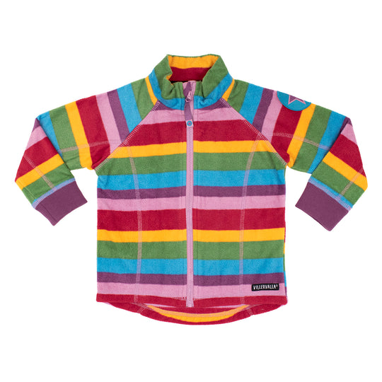 Villervalla Fleece Jacket Multistripe - Acai