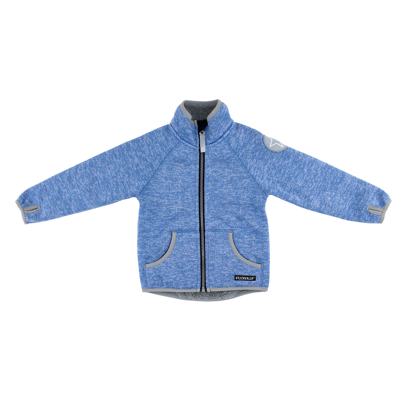 Villervalla Jacket WindBlock Pile Fleece - Nautic/Lgt Nautic