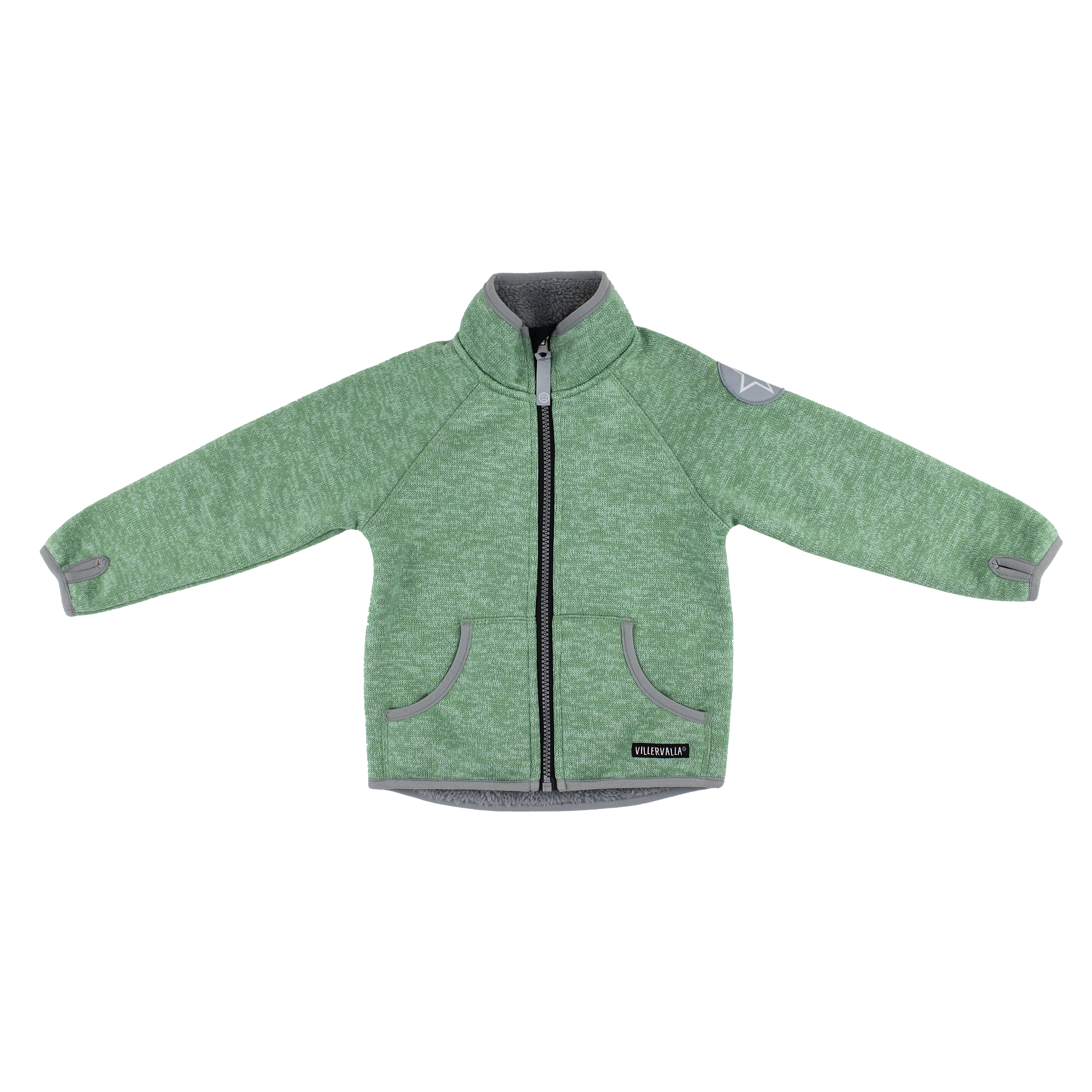 Villervalla Jacket WindBlock Pile Fleece - Sage/Lgt Sage